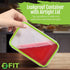 Bento Box Lunch Containers with Lids - Meal Prep Containers for Adults & Kids, Leakproof, 3 Compartments (2 Pack)
