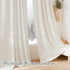 RYB HOME Semi Sheer Valances - Linen Textured Sheer Curtains for Kitchen Bathroom Cafe Bedroom, 2 Panels, 52 x 18 inches