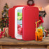 Simple Deluxe 4L Portable Mini Fridge, Compact Cooler & Warmer for Skincare, Food, Beverages, Red