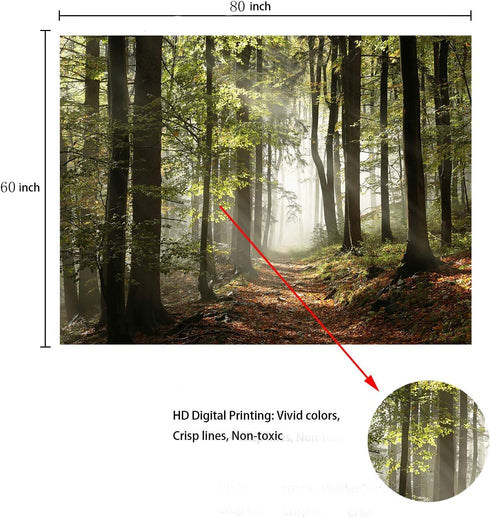 DZGlobal Forest Pathway in Misty Mountain Tapestry, Nature Landscape Wall Hanging Art for Living Room Bedroom Kitchen