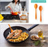 2 Pcs Silicone Spoons for Cooking, Heat Resistant Non-Stick Mixing Spoon for Kitchen Baking Stirring Tools (Orange)