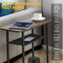 Tedheve 3-Tier Set 2 Side Table of for Living Room, Narrow End Table for Small Spaces with Wide Storage Top, Rustic