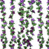 4 Pcs 33 Ft Fake Rose Vine Flowers Plants Artificial Hanging Rose Ivy Home Wedding Party Garden Decor