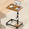 Adjustable TV Tray Table - 360 Rotating C Shaped End Side Table