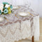ShinyBeauty Rectangular Lace Tablecloth 60x120-Inch 2 Pack Floral Vintage Table Cover for Rustic Party
