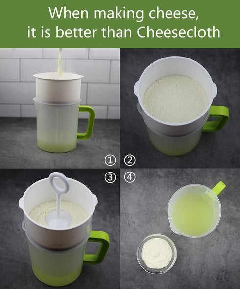 iAesthete Multiple Usage Food Strainer, Nut Milk Bag Replacement, Yogurt Strainer, Food Grade Polycarbonate