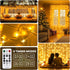 Curtain Light for Bedroom, 200LED 6.6x6.6ft Warm White Fairy String Light for Wedding Party