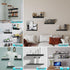 Set 2, 30CM, HNVNER Metal Floating Shelves of Length Black Wall Shelf for Bathroom, Display Shelves for Wall Decorative