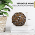 Everydecor Metal Decorative Sphere for Home Decor - Antique Brown Shelf Spheres for Living Room, Bedroom