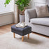 15.75" UHBD023BG YMYNY Small Foot Stool Ottoman, Footrest with Sponge Soft Padded Seat, Cotton-Linen Blend Fabric