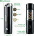 Gravity Electric Salt and Pepper Grinder Set - Adjustable Coarseness, One-Handed Operation, Battery Powered, Black