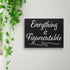 JennyGems Everything is Figureoutable Wooden Sign, Inspirational Home Office Desk Decor & Uplifting Gift, 8x6