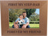 CustomGiftsNow First My Step-Dad Forever My Friend - 4x6 Inch Laser Engraved Wooden Picture Frame