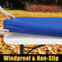 Smiry Rectangle Picnic Table Cloth, Waterproof Elastic Fitted Tablecloths for 8 Foot Tables, Washable Polyester Cover