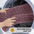 Upgrade 3 Pieces Extra Large Mauve Bathroom Rug Set, Ultra Soft Thick Absorbent Non Slip Chenille Bath Mats