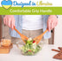 MFC 5-Piece Wooden Cooking Spoons Set, Natural Cherry Wood Kitchen Utensils with Smiley Faces for Cooking