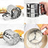 Stainless Steel Flour Sieve, Semi-Automatic 2 Cup Sifter for Baking, Fine Mesh Coffee Sieve Cup
