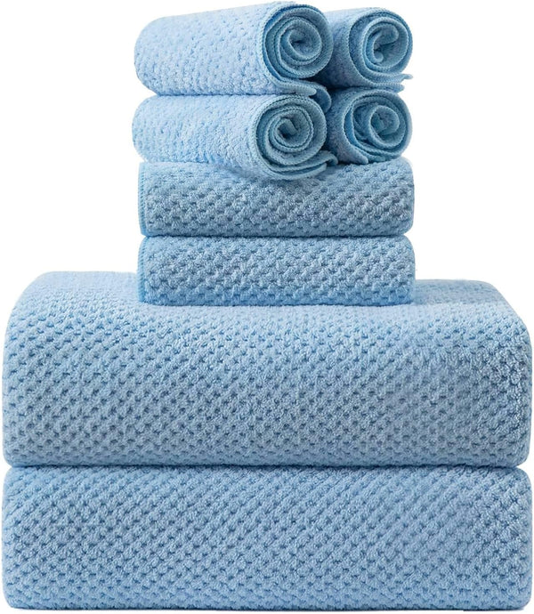 8-Piece Bath Towel Set, 2 Extra Large Bath Towel Sheets, 2 Hand
