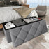 ZEUKMXOO Bench,30 Inches 660LBS Gray30Wx15Dx15H Folding Ottoman with Storage Bench,Storage Ottoman Ottoman Foot