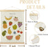 Set 2, 12x16 Inches BCUANGD Fruits Vegetables Wall Decor - Toddlers Kids Preschool Poster Hanger with Wood Frames