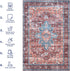 nuLOOM Zena Medallion Accent Rug, Ultra Thin, Machine Washable, Rust, 2' x 3'