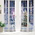 Winter Scenery Window Curtain 2 Panels, 82X84 Inch, Snowflake Christmas Tree Fabric Drapes for Bedroom Living Room