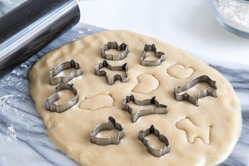 Fox Run Mini Animal Cookie Cutters, Metallic, 0.75 x 1.5 x 1 inches