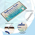 Seashell Bathroom Rules Decor Signs, Ocean Theme Beach Art for Wall, Funny Bathroom Rules Metal Sign, Blue and White