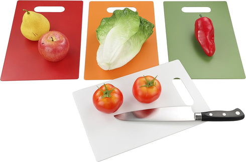 Plastic Cutting Board Set - Thin, 11.8" x 7.8", set of 4