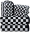Jacquotha Black and White Towels Set of 8, Cute Checkered Towels for