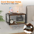 Alytree Floating Nightstand, Wood Floating Bedside Table with Cable Hole, Wall Mounted Nightstand for Bedroom, Living