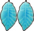 2 Pack Leaf Spoon Rest, Ceramic Ladle Holder, Modern Farmhouse Decorative Utensil Rester for Stove Top, Kitchen Counter, Dining Table, Coffee Station (Teal)