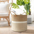 CHICVITA Extra Large Woven Storage Basket with Handles, Laundry Basket Toy Towels Jute Blanket Basket, 16" x 16"
