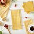 DII Assorted Woven Kitchen Set, 5 Piece - Dishtowel 18x28, Dishcloth 13x13, Mustard