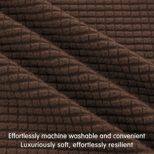 Hokway Stretch Couch Cushion Covers, Sofa Seat Cushion Slipcover Protector, Chocolate, Small