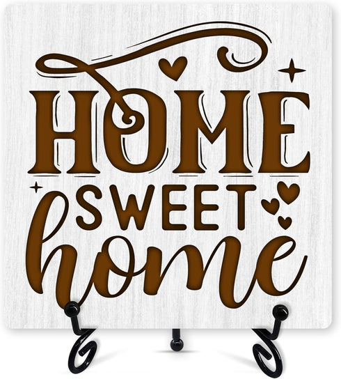 Home Desk Decor, Home Sweet Home Sign With Iron Stand, Housewarming Gifts For New Home Owners -20