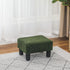 15" Adeco Flannel Small Footstool Ottoman for Footrest, Modern Velvet Rectangle Step Stool Extra Seating with Non-Skid