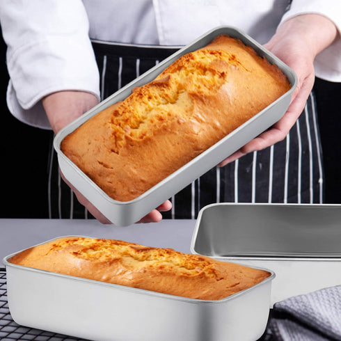 TeamFar Loaf Pan Set of 3, 9 x 5 Inch Stainless Steel Bread Loaf Meatloaf Pan for Baking Bread Cake Toast Brownies,