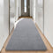 Keeko 2x6 Washable Hallway Runner Rug, Grey Soft Indoor Low Pile Non Slip Memory Foam Carpet for Bedroom Kitchen Living