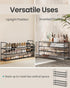 3-Tier 20-24 11.8 46.1 21.7 Inches, ULSA033B01 SONGMICS Shoe Rack, Shoe Organizer, Metal Storage Shelf, Upright