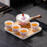 Set Set, Set 360 Set Set Set (4cups-Sakura) Japanese Tea Chinese Gongfu Tea Portable Teapot with Rotation Tea Maker