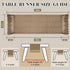 36 Inches yuboo Boho Short Table Runner Long, Spring Macrame Dresser Scarf with Tassels, Farmhouse Small Table Cover