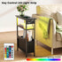 1 Creso hom Narrow Side Table with Charging Station and LED Light, Small End Table with Fabric Drawer, Skinny