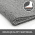 LuxStep Shower Mat - 24x16 inch Non-Slip Bath Mat with Drain, Quick Drying PVC Loofah for Tub, Shower, Bathroom (Grey)