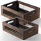 Set of 2 Wooden Countertop Baskets for Kitchen, Bathroom, Pantry | Rustic Nesting Boxes, Wall Mount Upgrade