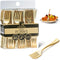 Posh Setting - Plastic Mini Gold Forks, Disposable Tiny Gold Forks, 4 inch Gold Plastic Forks, Appetizer Forks, 80 Pack