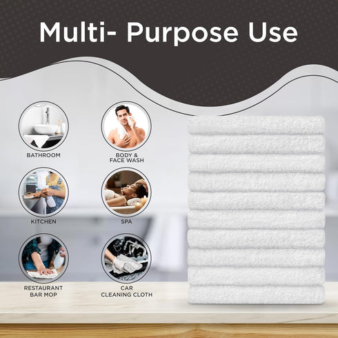 20 Pack 100% 12 12 inch (20 Pack) DecorRack Cotton Wash Cloth, Luxurious Soft, x Ultra Absorbent, Machine Washable