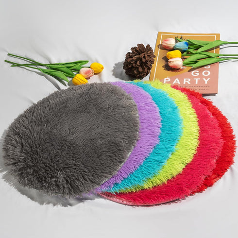 AMHSCOCA 6 16" (6) Pcs Kids Carpet Circle Seats Kids Round Soft Warm Floor Rug Mat for Classroom, Home School Story