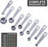 BALCI 9 Measuring Spoons Set - Heavy Duty 18/8 Premium Stainless Steel with US & Metric Measurements + Leveler