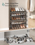 4-Tier 10-15 11.8 26.8 28.4 Inches, ULSA204B01 SONGMICS Shoe Rack, Shoe Organizer, Metal Storage Shelf, Upright